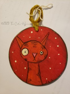 Nervous Kitty ornament
